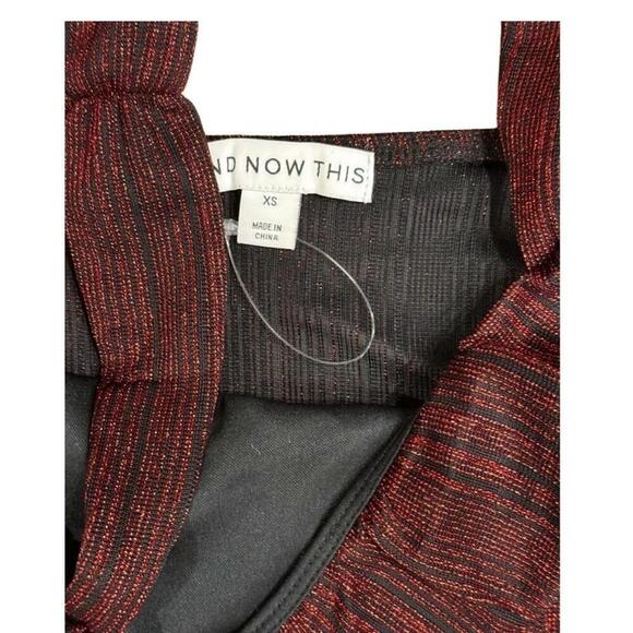 And Now This Metallic Sleeveless Bodysuit black/deep red size XS - Picture 4 of 11